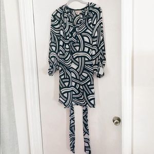 Banana Republic Sheer Shirt Belted Dress. Petite 6